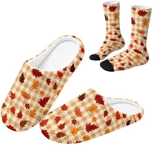 House Slippers for Women Washable Closed Toe with Cute Socks by Unknown