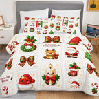 HOSIMA Cartoon Christmas Quilt Set Full,Cute Bedspread with 2 Pillowcases. - Image 3
