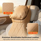 Aviation-Grade Pu Leather Car Headrest, 100% Memory Foam Neck Pillow for Driving Seat Car Headrest Pillow/Gaming Chair Pillow Ergonomic Design Neck Support Pillow Universal Type (Black) - Image 6