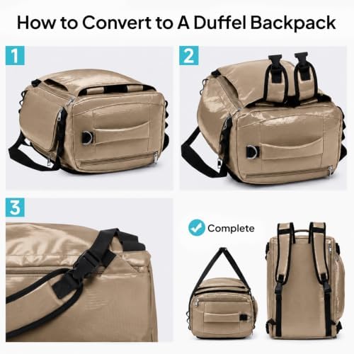 TOPEAST 30L Travel Duffel Backpack, 3-in-1 Convertible Duffle Bag - Image 4