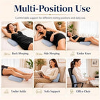 Lumbar Support Pillow for Bed Relief Lower Back Pain with Cooling Gel: Sciatica Lower Back Pillow for Sleeping-Memory Foam Waist Pillow for Side/Back/Stomach Sleepers-Bed Rest Pillow for Car, Sofa - Image 6