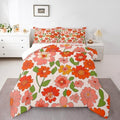 Feelyou Vintage Boho Plant Floral Comforter Set Kids 60S 70S Groovy Comforter for Boys Teens Retro Hippie Floral Bedding Set Botanical Colorful Duvet Set Room Decor Quilt Set King Size by Feelyou