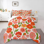 Feelyou Vintage Boho Plant Floral Comforter Set Kids 60S 70S Groovy Comforter for Boys Teens Retro Hippie Floral Bedding Set Botanical Colorful Duvet Set Room Decor Quilt Set King Size by Feelyou