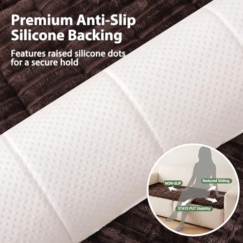 Fixwal Waterproof Flannel Dog Couch Cover, 27.6" x 82.7", Dark Brown - Image 5