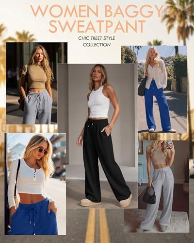 Neer 3 Pack Women's Wide Leg Sweatpants Baggy Pants with Pockets - Image 4