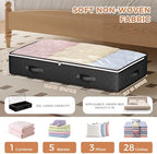 Budding Joy Under Bed Storage Containers with Clear Lids, 4 Pack - Image 3