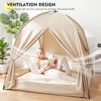 Twin Bed Tent for Kids and Adults, Indoor Blackout Sleeping Play Tents - Image 2