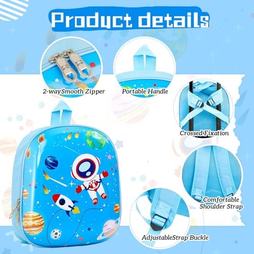 Sanwuta 4 Pcs Hardside Kids Luggage Set Space Blue 18 Inch Astronaut - Image 3