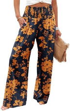 Angerella Womens Elastic High Waisted Palazzo Pants Casual Wide Leg Long Lounge Pant Trousers with Pocket by Angerella