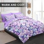 WeCozy Full Comforter Set with Sheets, 7 Pieces Floral Blossom Bedding - Image 4