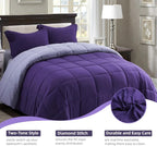 HOMME Twin Size 3 Pieces All Season Soft Comfortable Down Alternative Reversible Quilted Oversize Comforter Set School Dorm, Machine Washable - Image 2