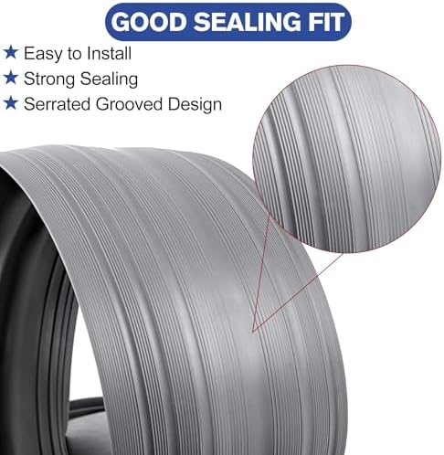 ToLanbbt 16.5Ft/5M Universal Garage Threshold Seal Strip with 300ml Black Adhesives, Garage Door Bottom Weatherproof Strip Rubber DIY Weather Stripping Replacement (Grey) - Image 3