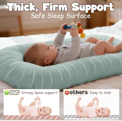 Infant Lounger for Newborn, XL Portable Baby Floor Lounger - Image 3