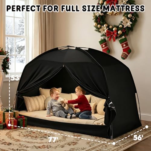 Full Bed Tent for Kids, Indoor Canopy Privacy Toddler Sleep Tent - Image 3