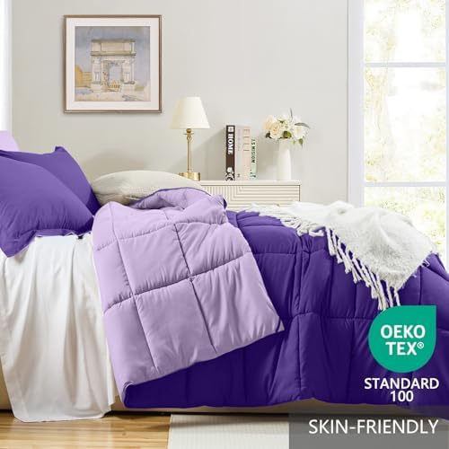 Homelike Moment King Size Comforter Set 3 Piece, Lightweight Soft Bed Sets - Image 3