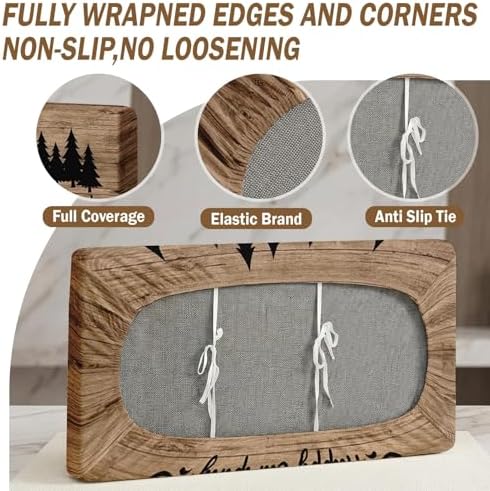 Britimes RV Dinette Cushion Covers Set, 6 Pack, for Camper, Rustic Wood - Image 4