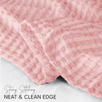 Utopia Bedding 100% Cotton Waffle Blanket Twin Size Pink, 90x72 Inch - Image 3