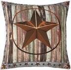 Feelyou Star Pattern Throw Pillow Covers Decorative Soft 16" x 16" Inches - Image 3