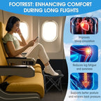 Ripeng 4 Pcs Portable Airplane Travel Foot Rest, Folding Camping Stool, Under Desk Foot Rest at Work for Long Flight, Home and Office Outdoor Hiking Fishing with Carry Bag (Black) - Image 2