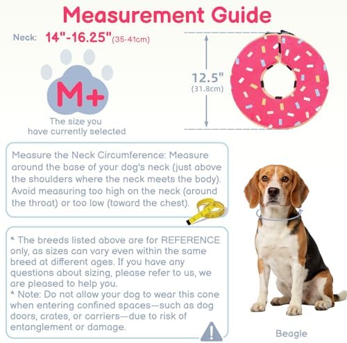Dog Cone, No-Inflation Sponge Donut Collar for Dogs After Surgery - Image 5