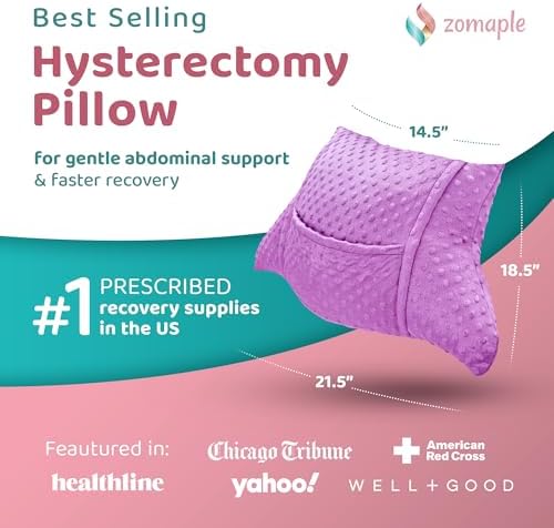 Zomaple 2pc Hysterectomy Pillow with Gel Pack for Abdominal Surgery Support - Image 2