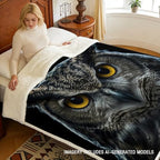 Owl Sherpa Blanket Animal Print Throw Blanket for Men and Women Soft Warm Cozy 50x60 Inches Wisdom Design Bedroom Couch Study Room Decor Gift for Birthday Housewarming Anniversary - Image 3