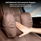 Car Neck Pillow & Lumbar Support for Rivian R1T 2025-2026 Ergonomic Breathable Mesh Auto Seat Back Cushion Headrest,Black-Neck & Lumbar Set - Image 4