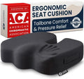 5 STARS UNITED Seat Cushion - Memory Foam Chair Pad for Tailbone Pain Relief - Ergonomic Support for Coccyx, Sciatica & Butt - Office, Desk & Gaming Chair, Car Seat, Wheelchair, Airplane, Black by 5STARSUNITED