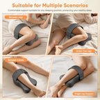 Knee Pillow for Side Sleepers, Leg Pillow for Side Sleeping, Sciatica Pain Relief, Hip with Ergonomic Memory Foam – Large Grey Cushion for Thigh, Knee, Back & Leg Support - Image 7