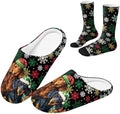 Fuzzy Slipper and Socks Set for Women Silent Sole Fuzzy Slipper by Baxinh