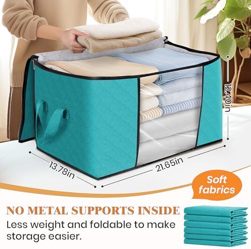 Fab totes 4 Pack Storage Bags for Clothes Blanket Storage Bins with Lids - Image 2
