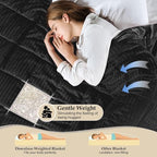 downluxe Down Alternative Blanket for Bed, Glass Beads, Queen, Black - Image 3