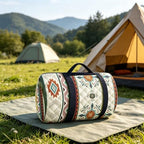Picnic Ground Mat for Camping and Park Seating, 200 X 200 Cm Quilted Outdoor Mat with Easy Carry Storage Design Camping Picnic Blanket Ground Cover Tent Floor Pad Quilted Grass Foldable Travel Damp - Image 7