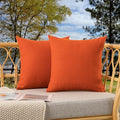 Kevin Textile Outdoor Waterproof 24”x24” Pillow Covers 2 Pack, Orange by KevinTextile