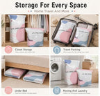 No-Pump Vacuum Storage Bags, Large Press & Seal Compression Bag, Reusable 3D Space Saver Organizer Bags Without Pump for Clothes, Bedding, Blankets, Travel, Closet Storage(5set,L) - Image 4