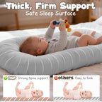 Baby Lounger for Newborn - Infant Support Cushion 0-24 Months (Gray) - Image 2