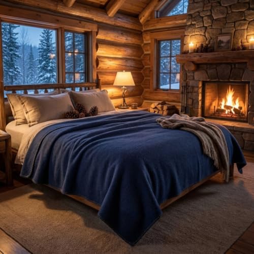 Whispering Winds 100% Wool Blanket, Premium King Size (108"x90") - Image 3