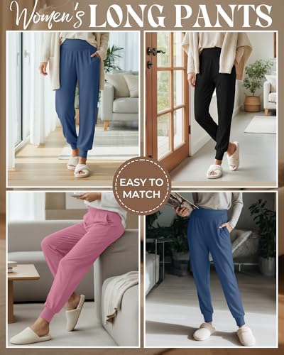 Ficerd 3 Pack Women's Joggers Loose Yoga Pants with Pockets - Image 4
