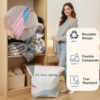 No Pump Vacuum Storage Bags,2026 New No Pump Large Vacuum Storage Compression Bags,Thick and Airtight Reusable Organizer Suitable for Clothes, Blankets, Bedding, Travel, and Closet Storage (5, Medium) - Image 3