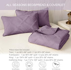 Exclusivo Mezcla 3-Piece Soft Quilt King Size Bedding Set, Dusty Lavender - Image 6