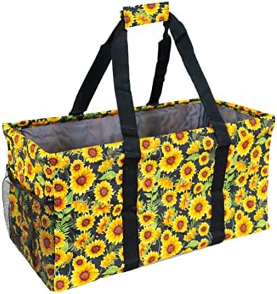 Extra Large Utility Tote Bag - Oversized Collapsible Beach Bag - Sunflower by Lucazzi