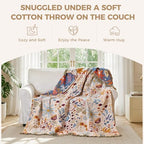 LUTBM Boho Throw Blanket for Bed 60"x80", All Season Cotton Couch Blankets - Image 4