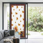 Window Privacy Film Frosted, Thanksgiving Fall Non-Adhesive Static Cling Window Tint, Turkey Sunflowers Pumpkin Brown Striped Insulated Windows Frosted Films for Living Room, 35.4 x 78.7 Inches - Image 2