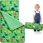 Toddler Nap Mat with Pillow and Blanket for Daycare, Preschool and School, Kids Sleeping Mat for Toddlers, Roll-Up Rest Mat, Soft, Lightweight, Washable, Ages 3-6 by Unknown