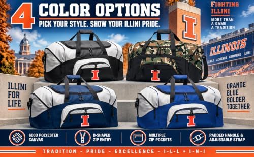Large University of Illinois Camo Duffel Bag - Image 3