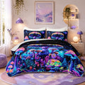 HOSIMA Mushroom King Quilt,Fantasy Galaxy Bedspread with 2 Pillowcases. by HOSIMA