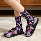 Womens Fuzzy Slipper with Socks Warm Cozy House Slipper and Socks Set Plush Winter Shoes for Indoor - Image 2