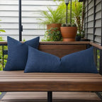 Kevin Textile Outdoor Waterproof 14”x36” Lumbar Pillow Cover 1 Pack, Blue - Image 6