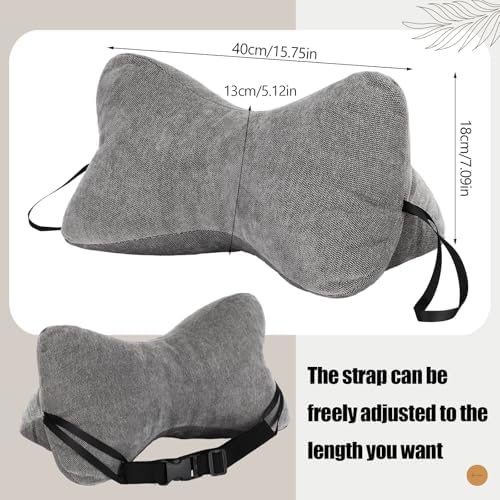AceOrbit Dog Bone Neck Pillow Travel with Removable Cover,Gray - Image 2