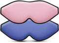 Sleep Mask (Pink) + Eye Mask Sleeping (Blue) for Women Men Side Sleeper, Light Blocking 3D Contoured Cup Sleeping Mask, Soft Breathable Sleep Eye Mask with Adjustable Elastic Strap by LitBear